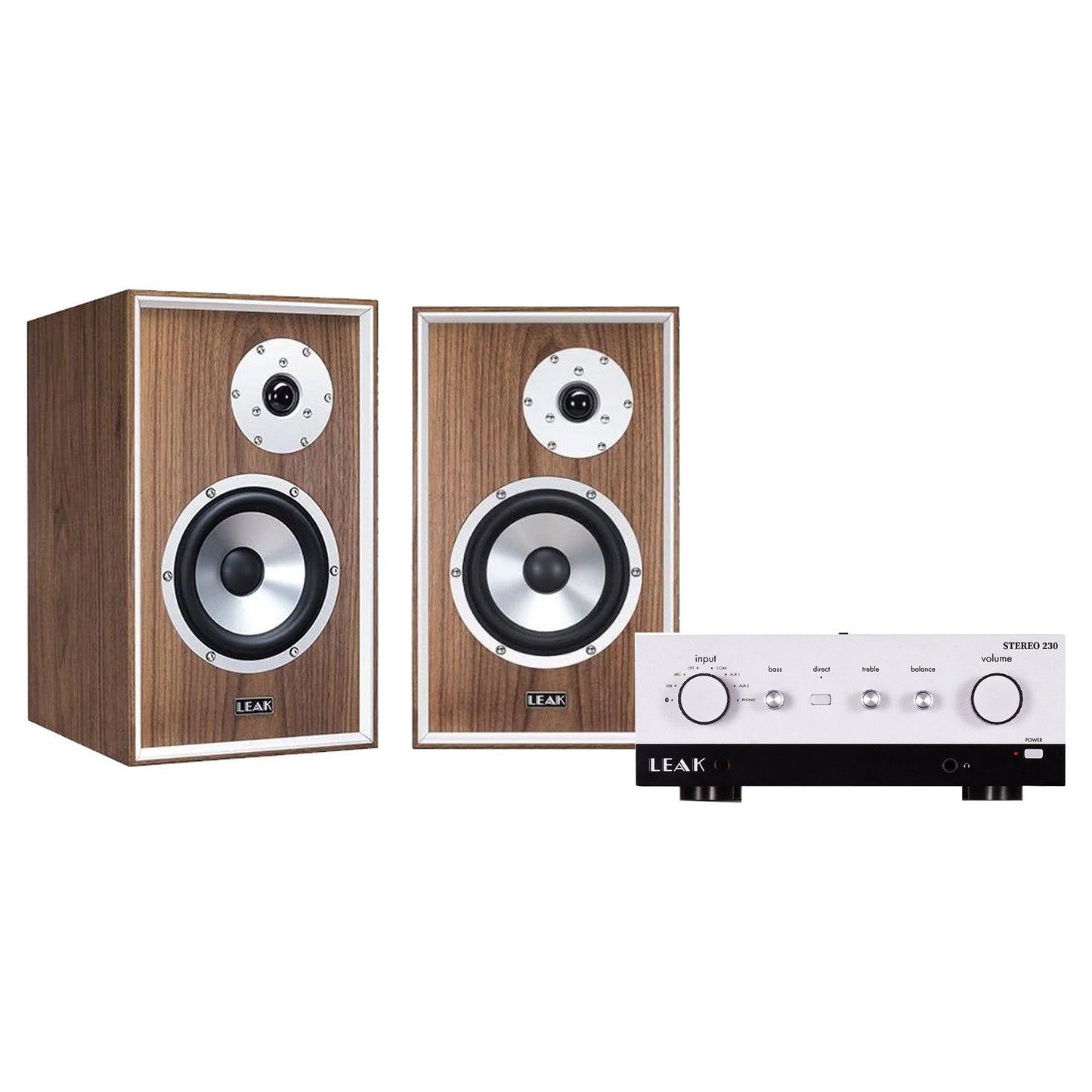 Leak HiFi System - Silver/ Walnut