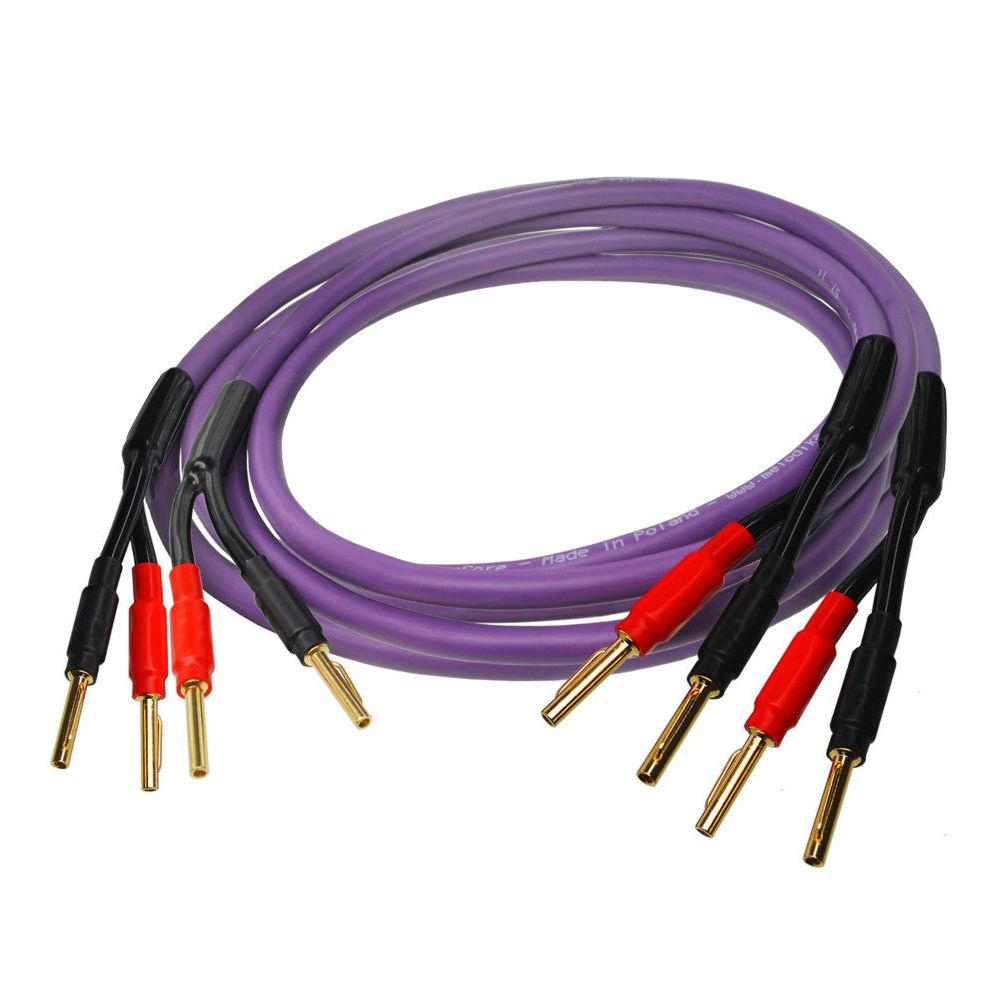 Melodika Purple MDSC40 speaker cable banana plug view