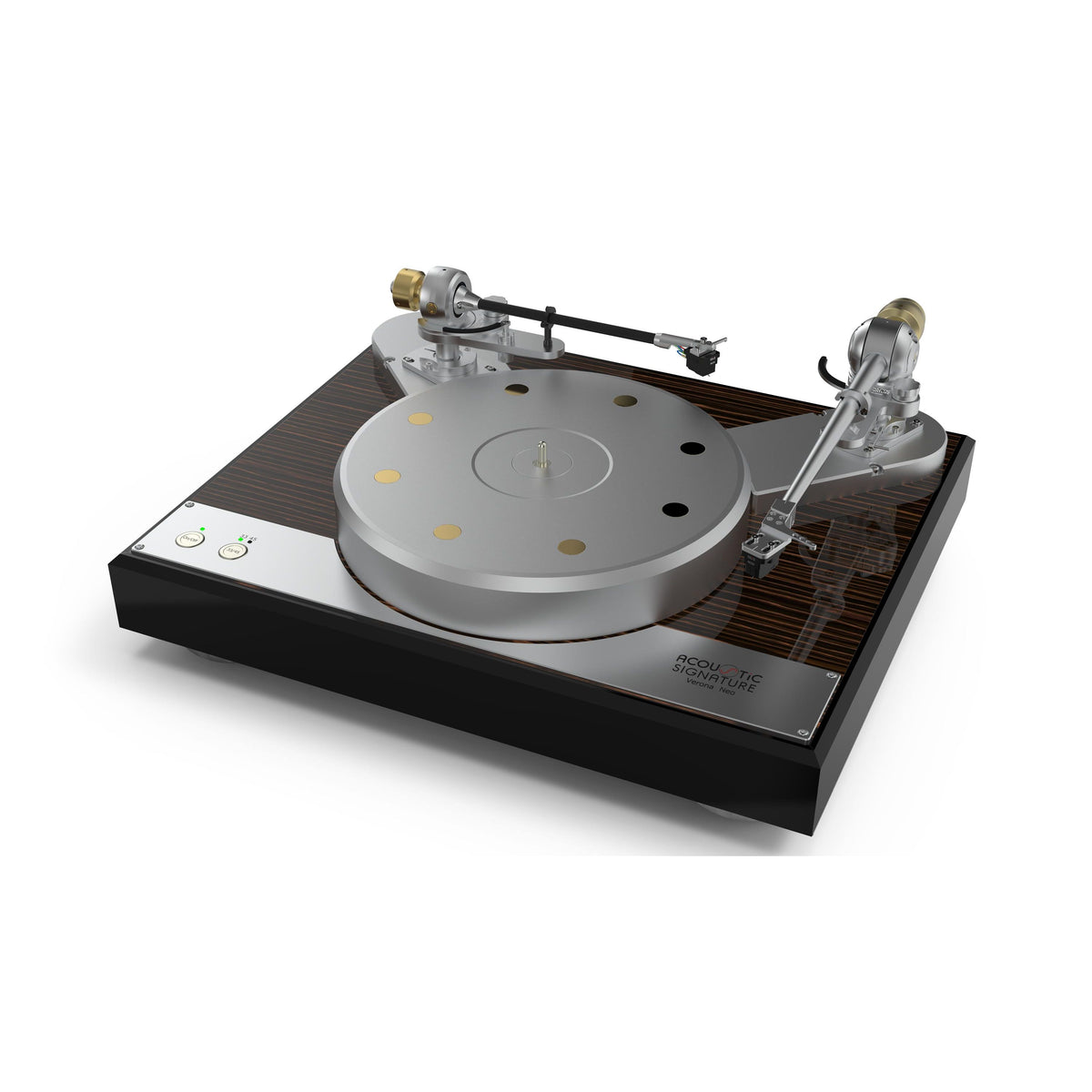 Acoustic Signature Verona Neo – Makassar finish angled product photograph