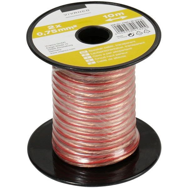 Vivanco Speaker Cable Mini Spool - 10 Metre