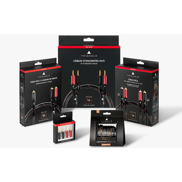 Triangle Black Mounted speaker Cable