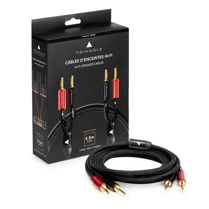 Triangle Black Mounted speaker Cable