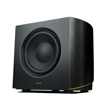ARCAM Radia R25B 10-inch Active Subwoofer (Single) in Black Walnut finish