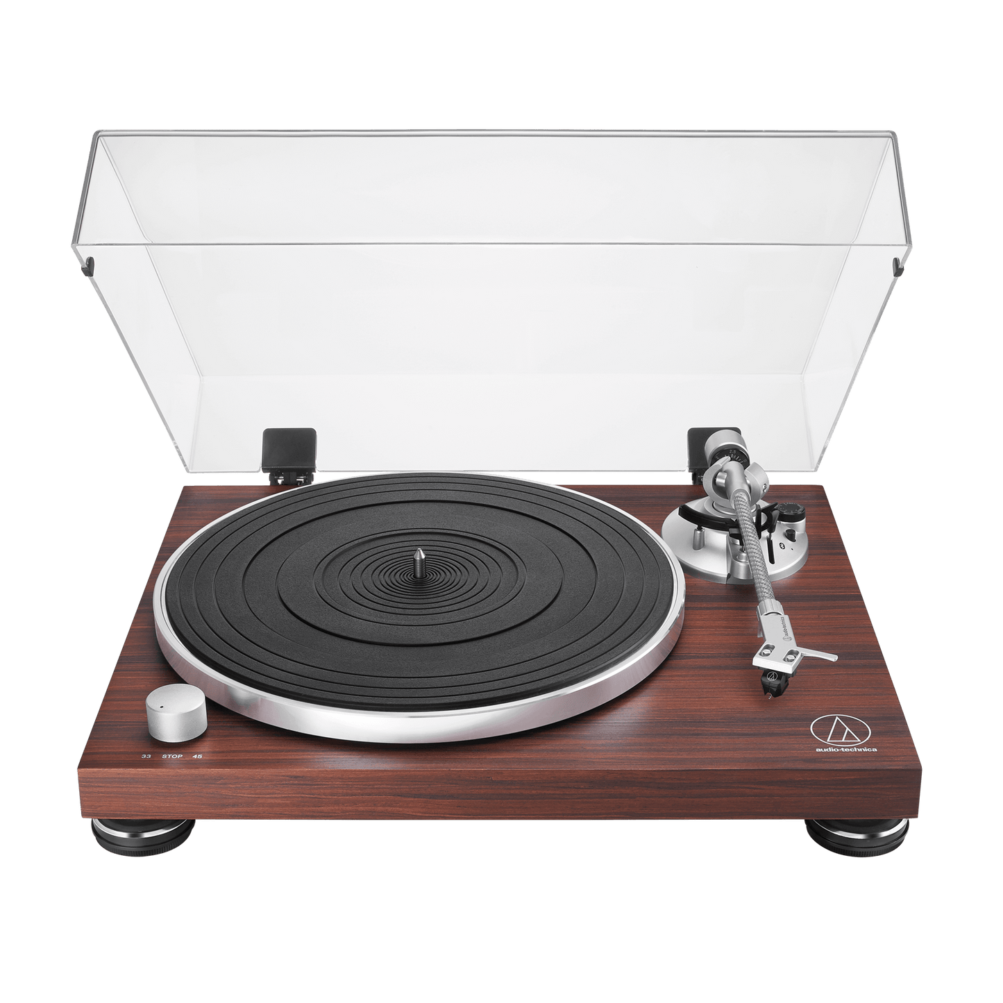 Audio Technica AT-LPW50BTRW Wireless Belt-Drive Turntable, Rosewood