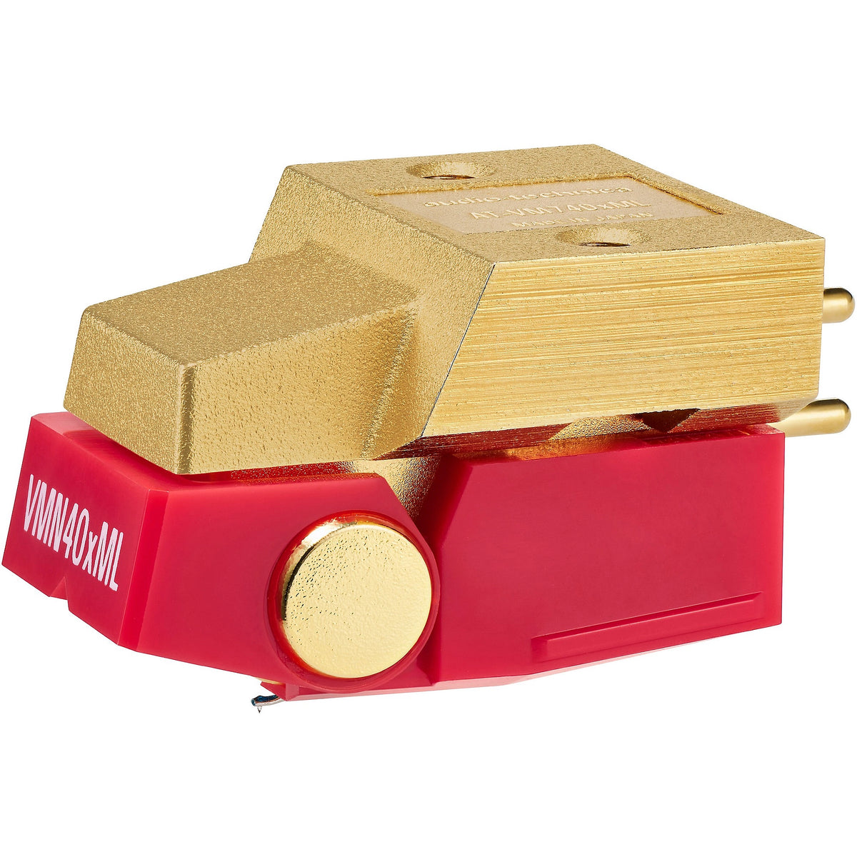 Audio-Technica AT-VM740xML MicroLinear dual moving magnet cartridge, red and gold