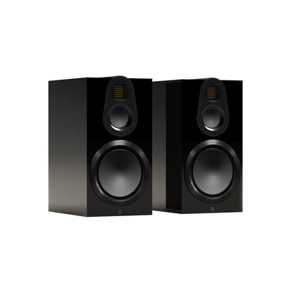 Monitor Audio Gold 100 6G Bookshelf Speaker in Gloss BLK with Matching Stands (USED)