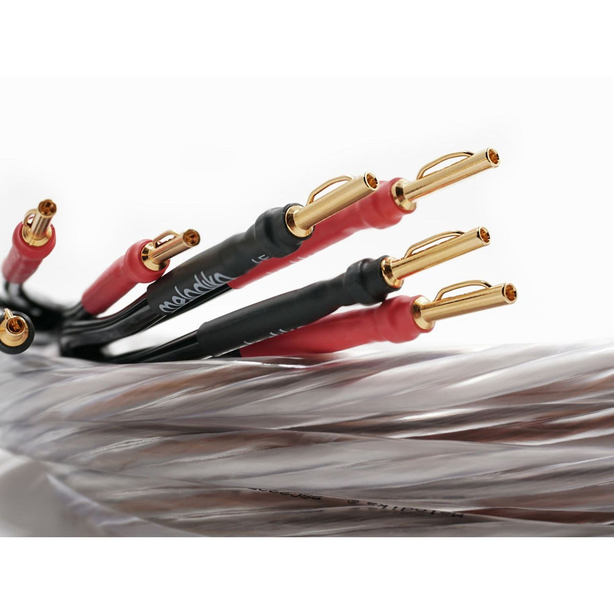 Melodika Brown Sugar BSBA225 bi-amp cable connector close-up