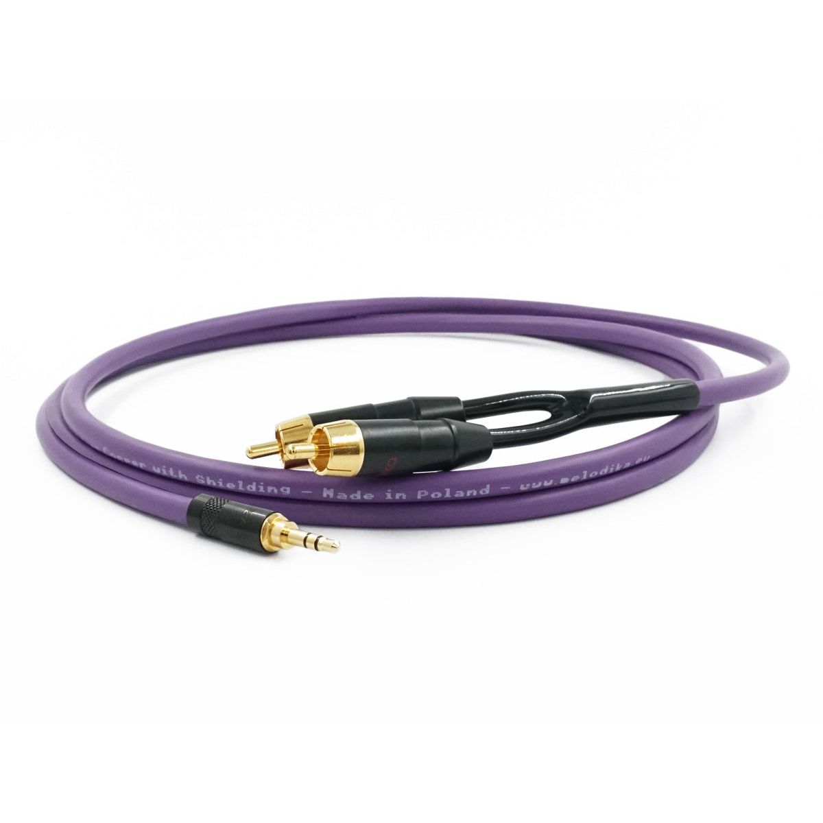 Melodika Purple MDMJ2R stereo jack to RCA cable