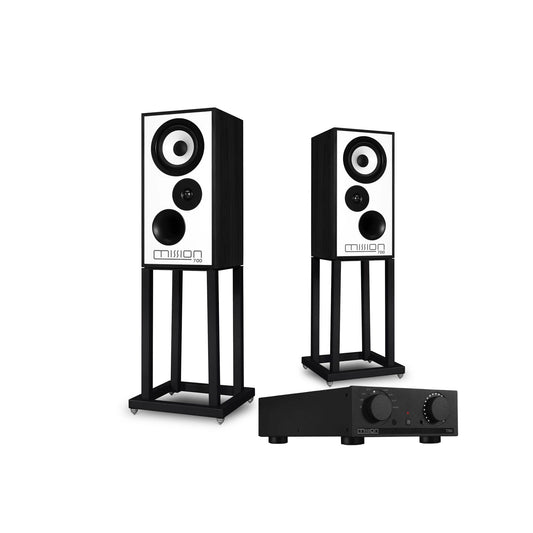 Mission 778X Amplifier / Mission 700 Speakers with Stands
