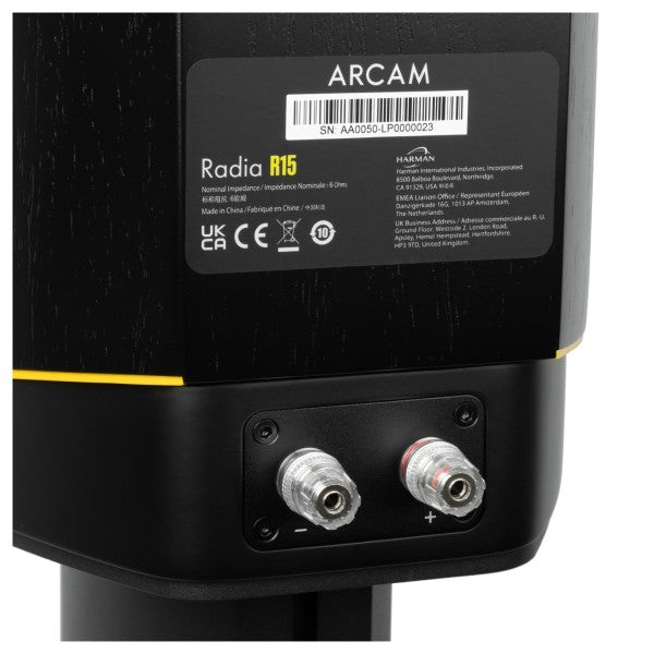 ARCAM Radia R15 bookshelf speaker rear binding posts