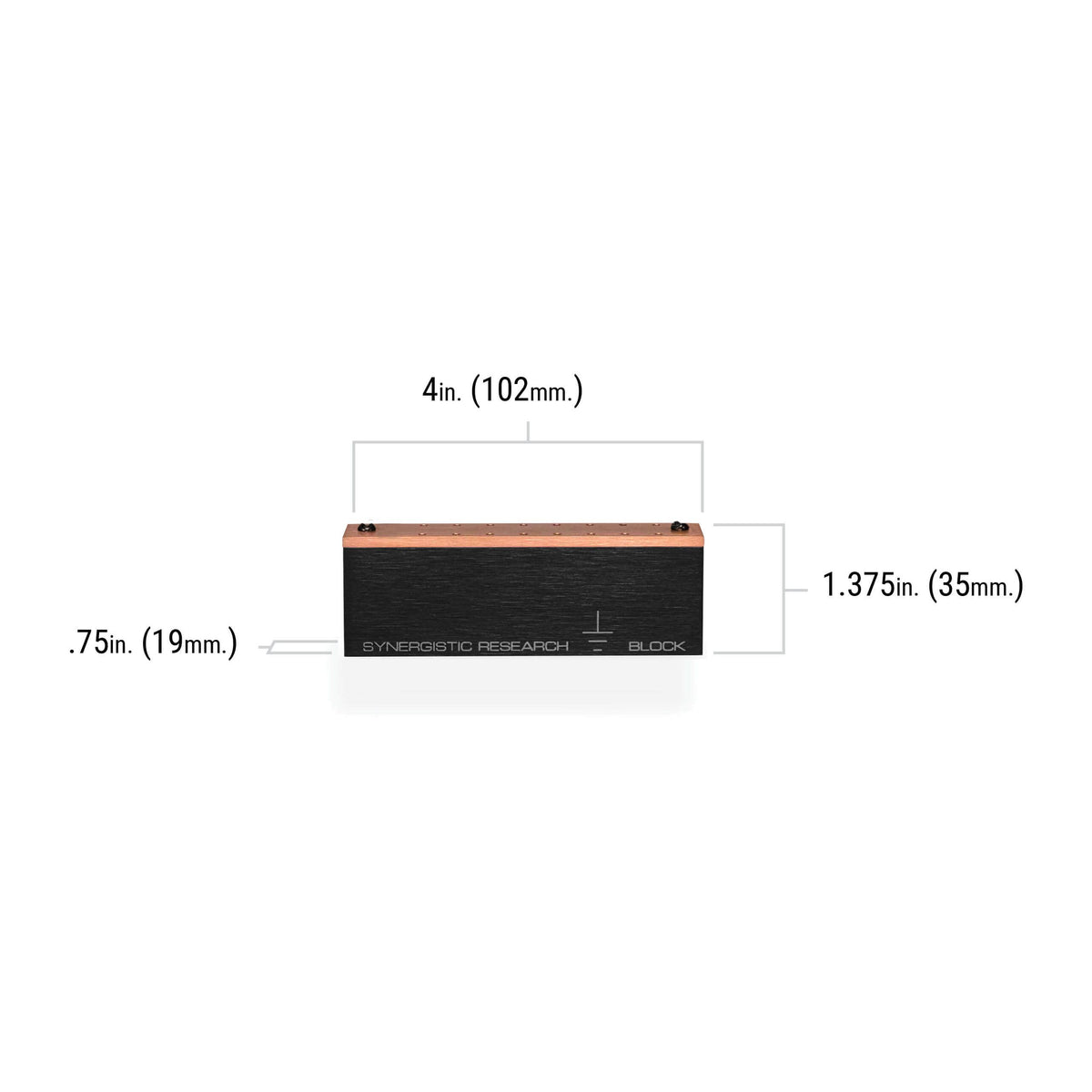 Synergistic Research Ground Block – Dimensions