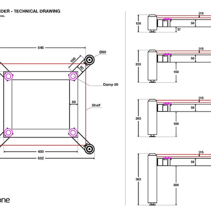 Norstone Spider Base 1 Shelf