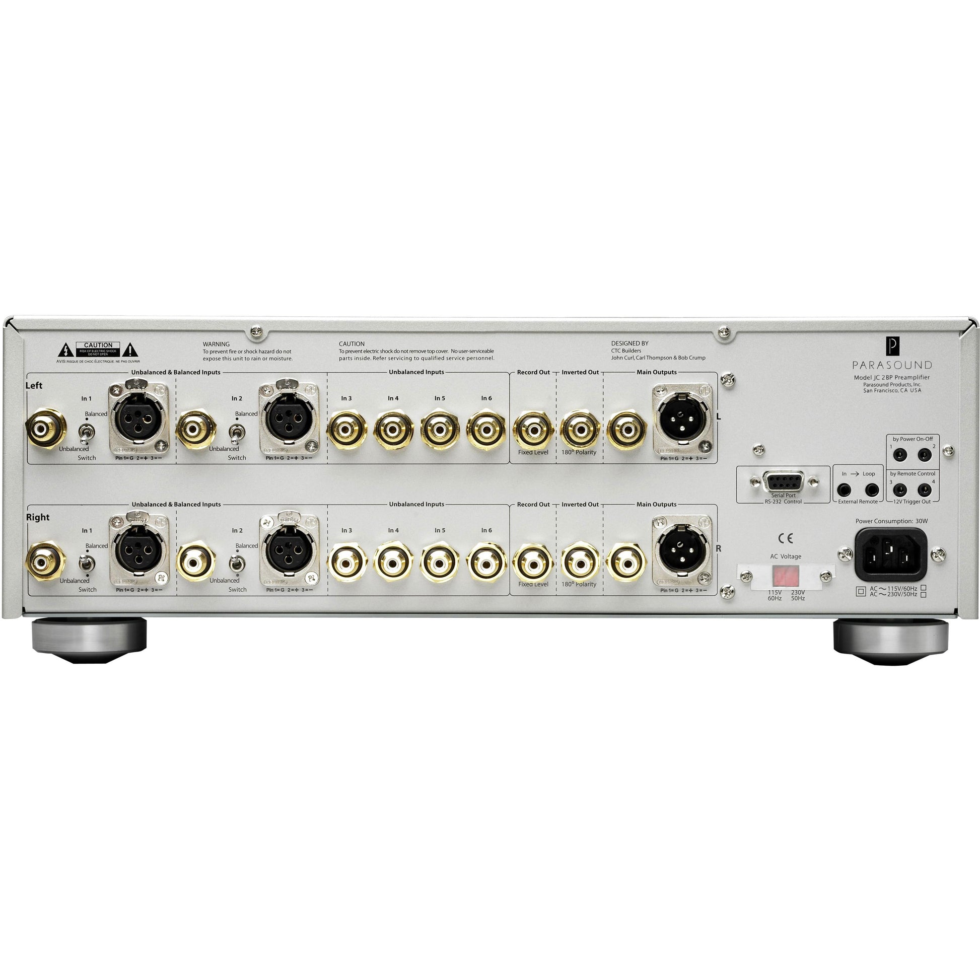 Parasound Halo JC2 BP Preamp with Home Theater Bypass - Kronos AV