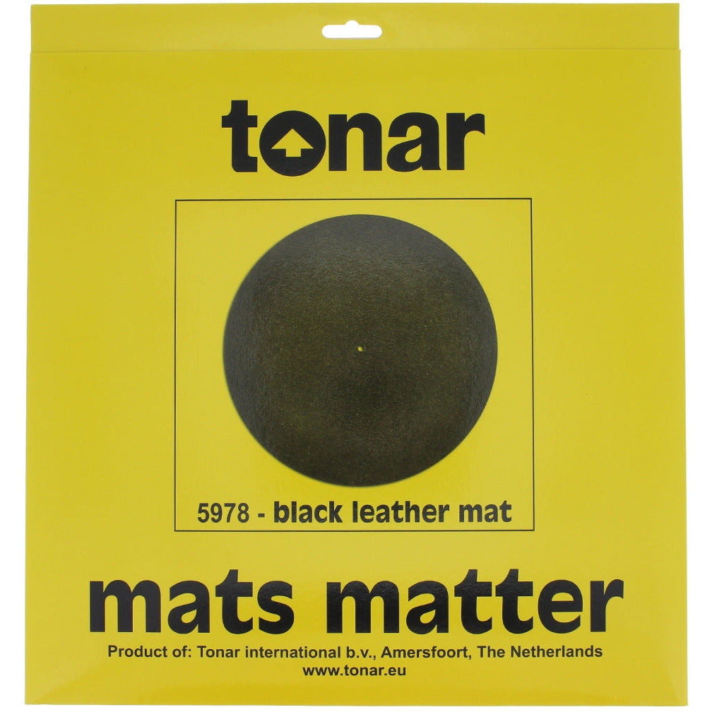 Tonar Black Leather Turntable Mat