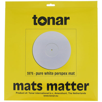Tonar Pure White Perspex Turntable Mat